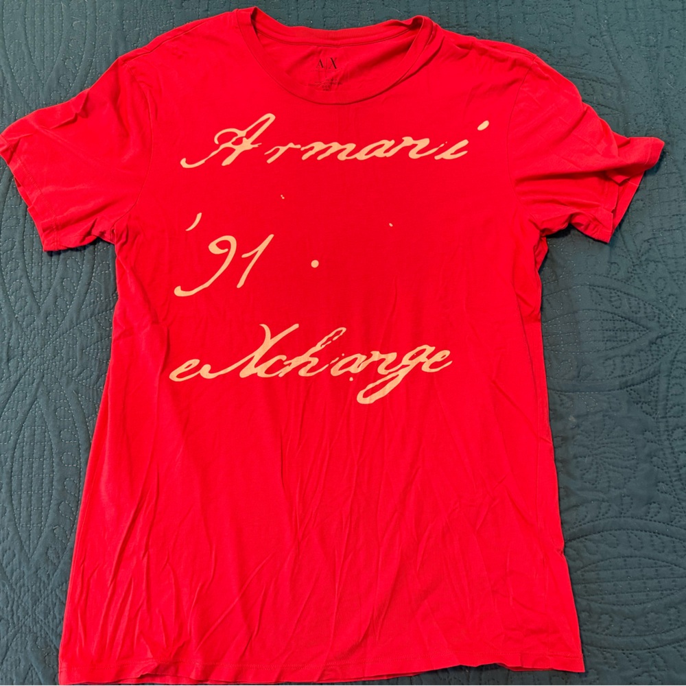 Armani Exchange Men’s Large Red Vintage T-shirt